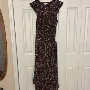 Max Studio Black Flutter Sleeve Maxi Dress